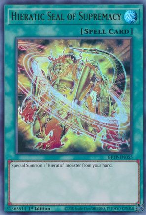 Hieratic Seal of Supremacy [GFTP-EN055] Ultra rare | Shuffle n Cut Hobbies & Games