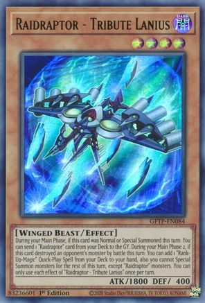 Raidraptor - Tribute Lanius [GFTP-EN084] Ultra rare | Shuffle n Cut Hobbies & Games