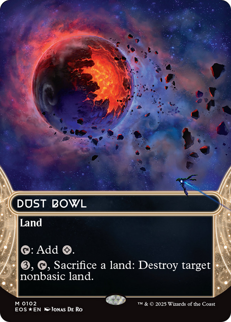 Dust Bowl (0102) (Borderless) (Galaxy Foil) [Edge of Eternities: Stellar Sights] | Shuffle n Cut Hobbies & Games