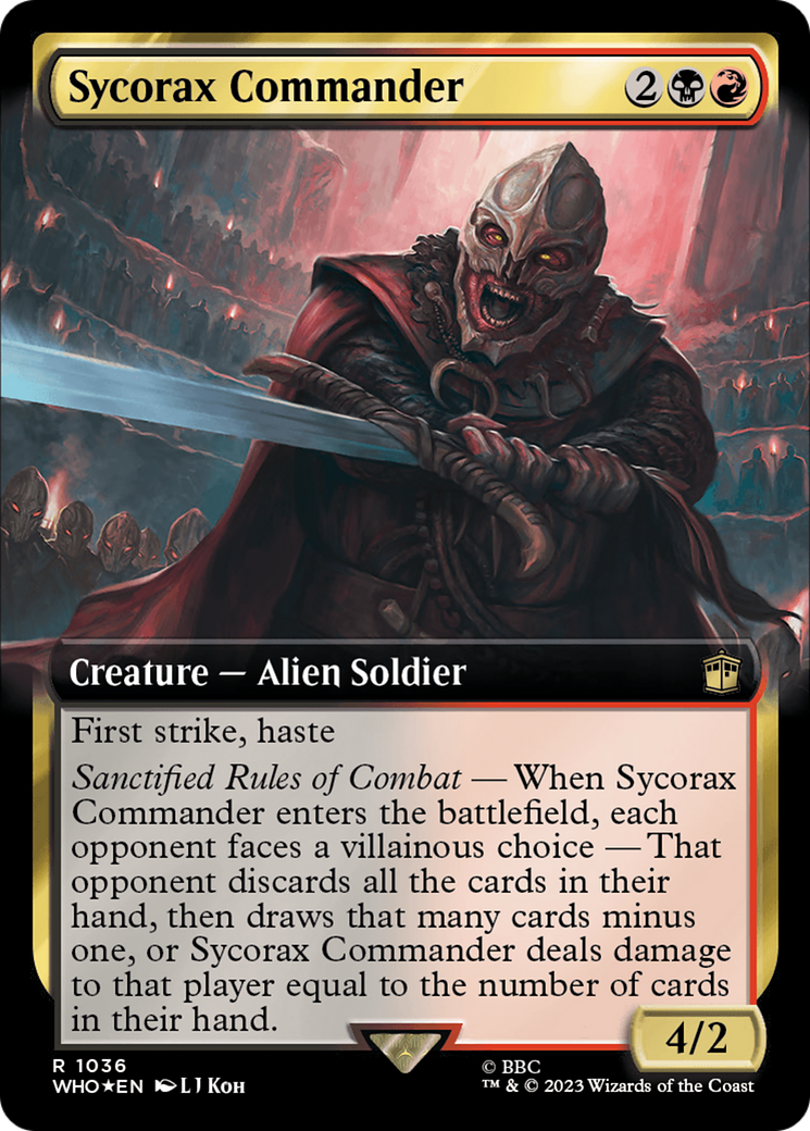 Sycorax Commander (Extended Art) (Surge Foil) [Doctor Who] | Shuffle n Cut Hobbies & Games