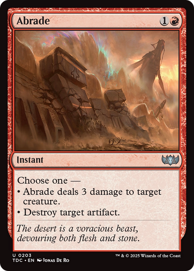 Abrade [Tarkir: Dragonstorm Commander] | Shuffle n Cut Hobbies & Games