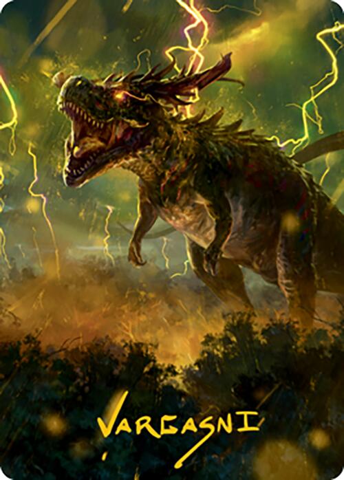 Thrasta, Tempest's Roar Art Card (42) (Gold-Stamped Signature) [Modern Horizons 2 Art Series] | Shuffle n Cut Hobbies & Games