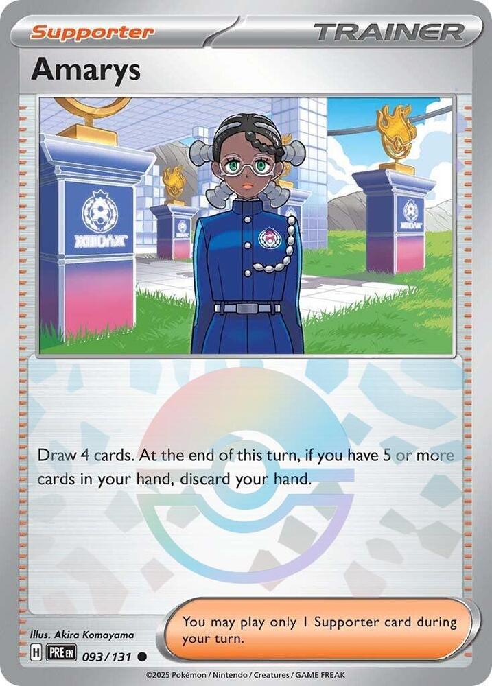 Amarys (093/131) (Poke Ball Pattern) [Scarlet & Violet: Prismatic Evolutions] | Shuffle n Cut Hobbies & Games
