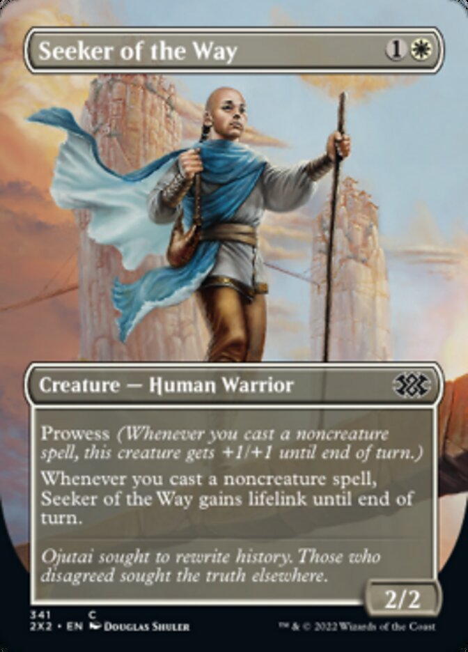 Seeker of the Way (Borderless Alternate Art) [Double Masters 2022] | Shuffle n Cut Hobbies & Games