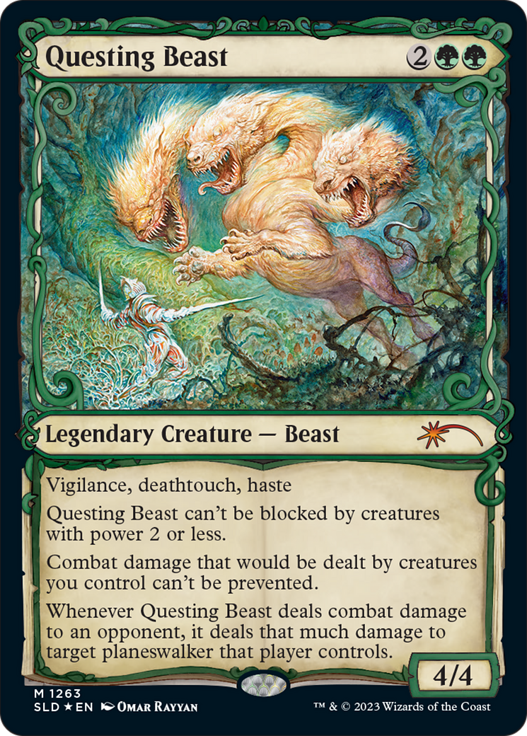 Questing Beast (Halo Foil) [Secret Lair Drop Series] | Shuffle n Cut Hobbies & Games