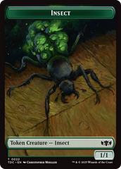 Insect (0022) // Plant Double-Sided Token [Tarkir: Dragonstorm Commander Tokens] | Shuffle n Cut Hobbies & Games