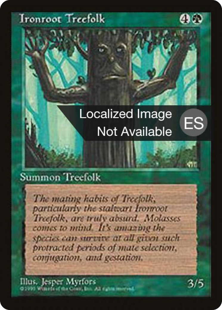 Ironroot Treefolk [Fourth Edition Foreign Black Border] | Shuffle n Cut Hobbies & Games