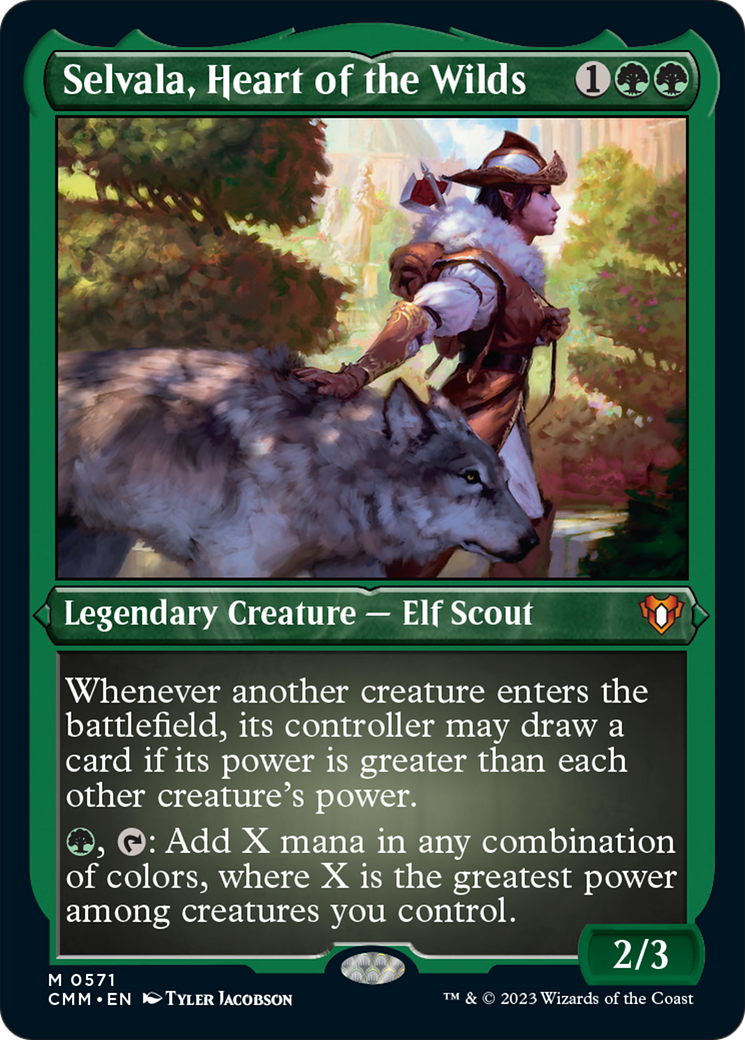 Selvala, Heart of the Wilds (Foil Etched) [Commander Masters] | Shuffle n Cut Hobbies & Games