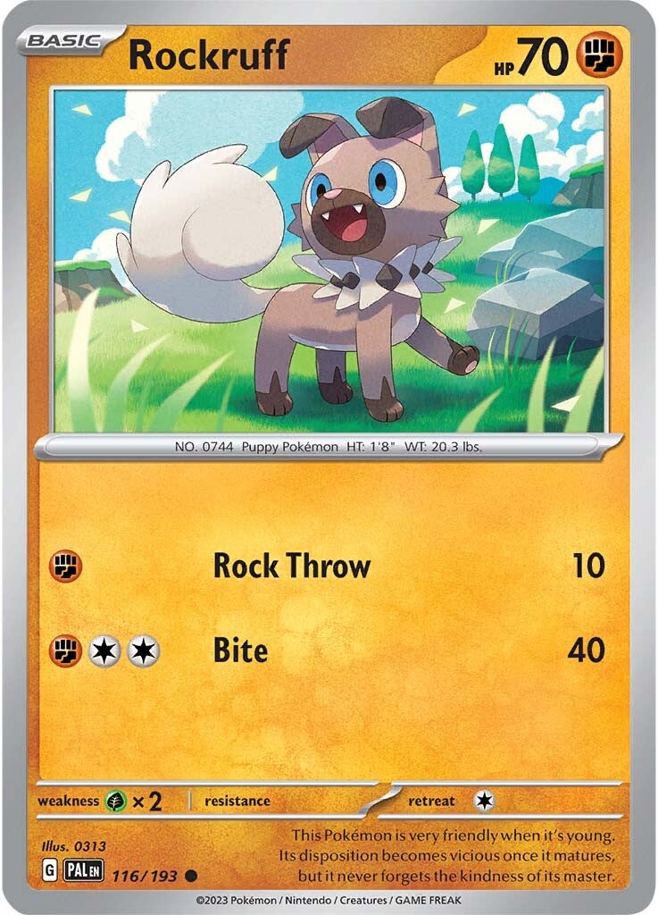 Rockruff (116/193) [Scarlet & Violet: Paldea Evolved] | Shuffle n Cut Hobbies & Games