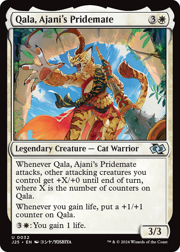 Qala, Ajani's Pridemate (Anime) [Foundations Jumpstart] | Shuffle n Cut Hobbies & Games