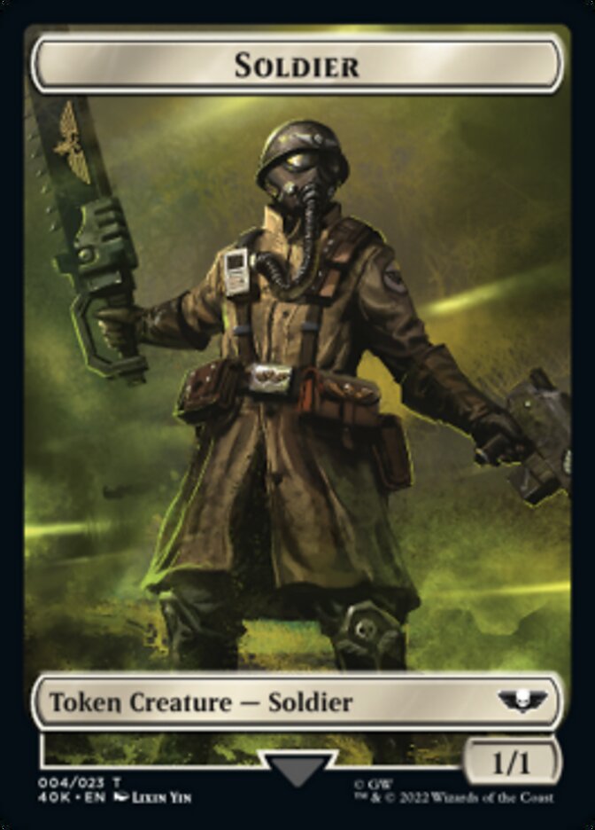 Soldier (004) // Arco-Flagellant Double-Sided Token (Surge Foil) [Warhammer 40,000 Tokens] | Shuffle n Cut Hobbies & Games