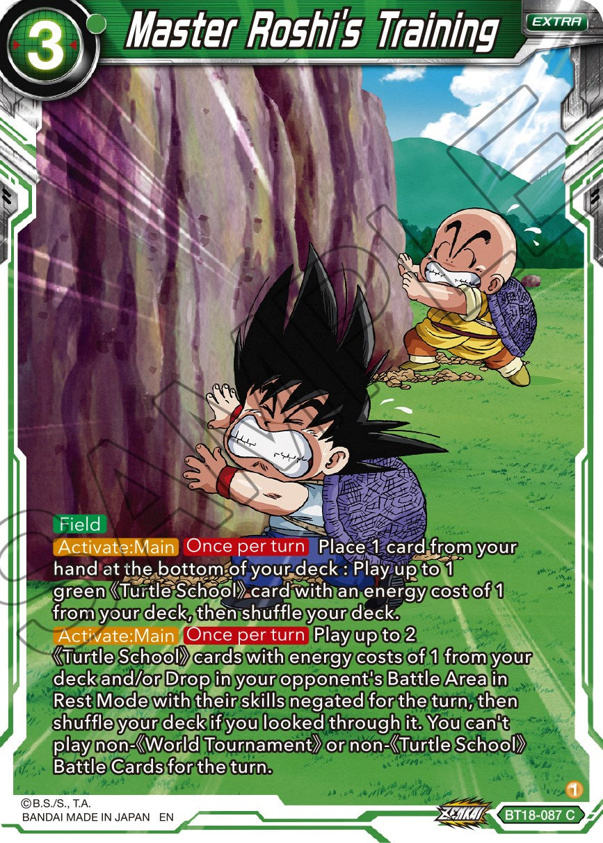 Master Roshi's Training (BT18-087) [Dawn of the Z-Legends] | Shuffle n Cut Hobbies & Games