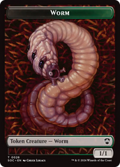 Eldrazi Spawn // Worm Double-Sided Token [Secrets of Strixhaven Commander Tokens] | Shuffle n Cut Hobbies & Games