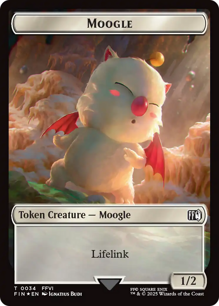 Moogle (0034) // Treasure (0036) Double-Sided Token (Surge Foil) [FINAL FANTASY Tokens] | Shuffle n Cut Hobbies & Games