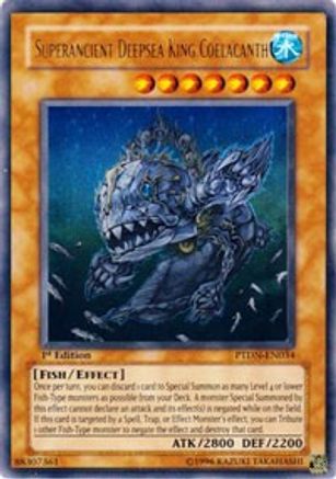 Superancient Deepsea King Coelacanth [PTDN-EN034] Ultra Rare | Shuffle n Cut Hobbies & Games