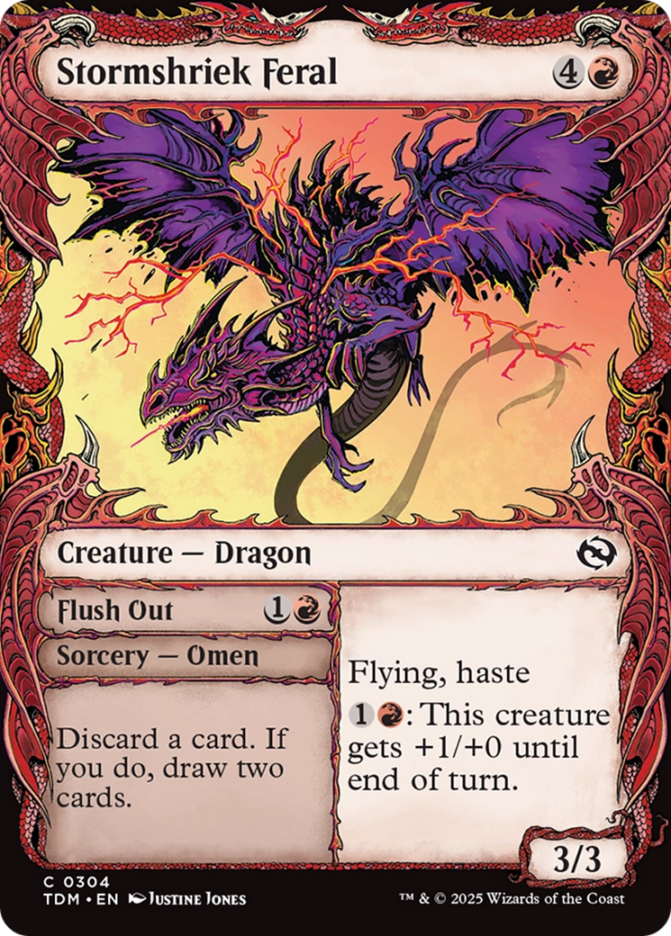 Stormshriek Feral (Showcase) [Tarkir: Dragonstorm] | Shuffle n Cut Hobbies & Games
