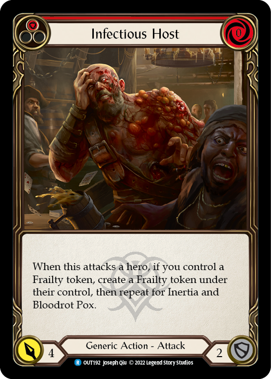 Infectious Host (Red) [OUT192] (Outsiders)  Rainbow Foil | Shuffle n Cut Hobbies & Games