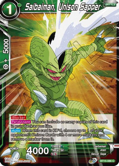 Saibaiman, Unison Sapper (BT15-086) [Saiyan Showdown] | Shuffle n Cut Hobbies & Games