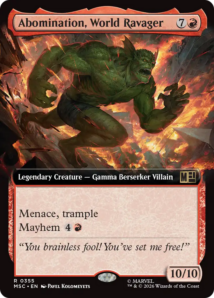 Abomination, World Ravager (Extended Art) [Marvel Super Heroes Commander] | Shuffle n Cut Hobbies & Games