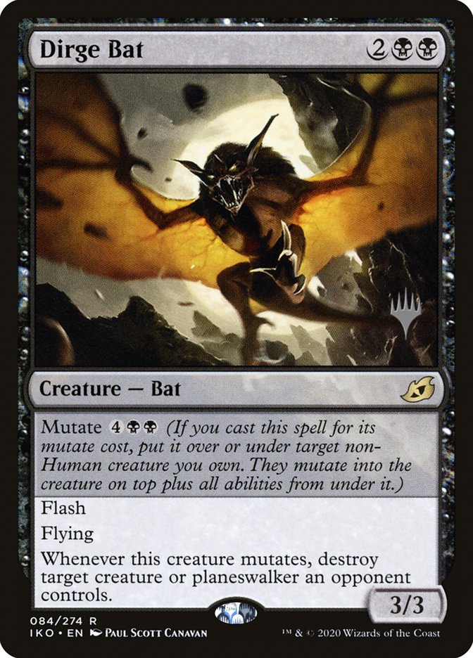 Dirge Bat (Promo Pack) [Ikoria: Lair of Behemoths Promos] | Shuffle n Cut Hobbies & Games