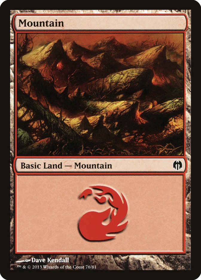 Mountain (76) [Duel Decks: Heroes vs. Monsters] | Shuffle n Cut Hobbies & Games