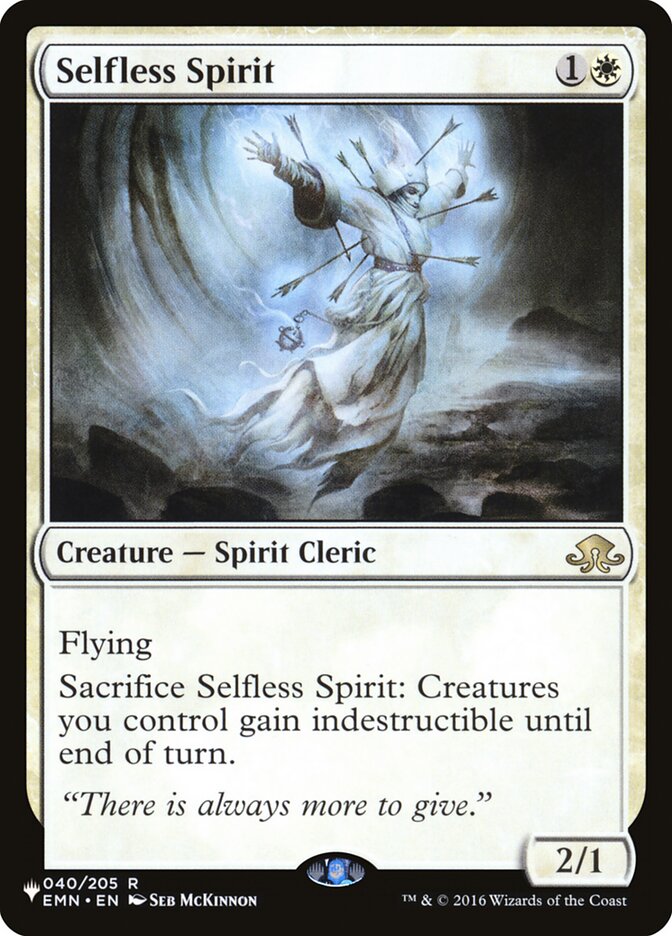 Selfless Spirit [The List] | Shuffle n Cut Hobbies & Games