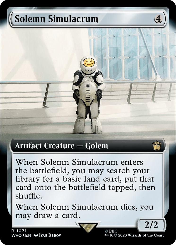 Solemn Simulacrum (Extended Art) (Surge Foil) [Doctor Who] | Shuffle n Cut Hobbies & Games