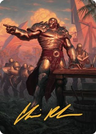Karn, Living Legacy Art Card (1/81) (Gold-Stamped Signature) (ASDMU-001) [Art Series: Dominaria United] | Shuffle n Cut Hobbies & Games