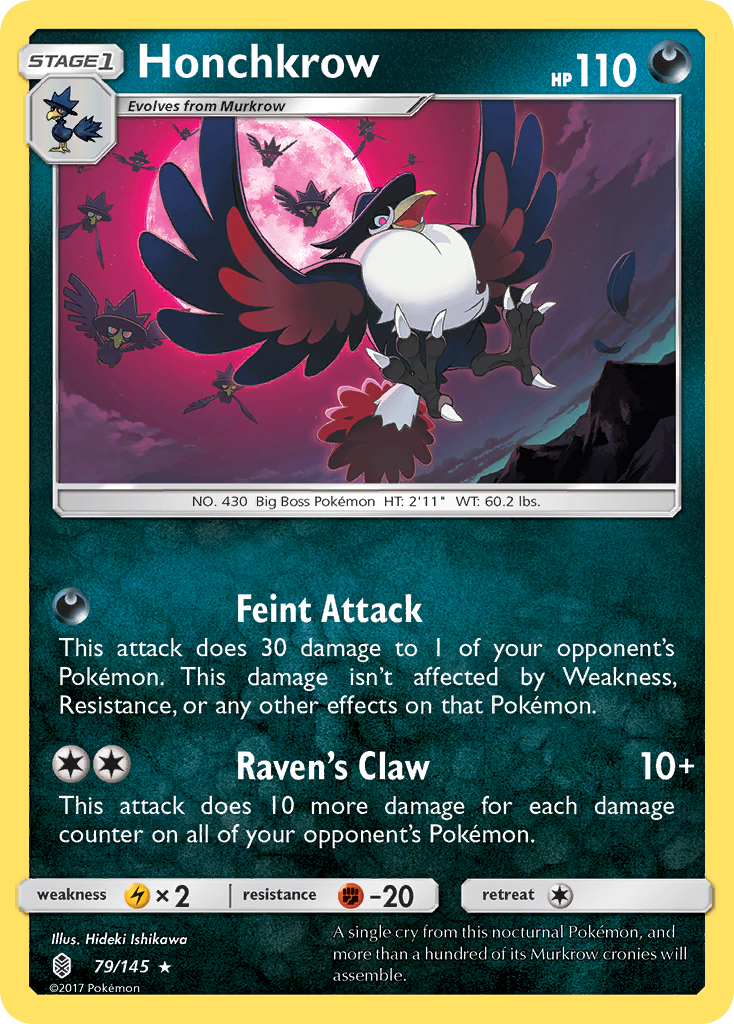 Honchkrow (79/145) [Sun & Moon: Guardians Rising] | Shuffle n Cut Hobbies & Games