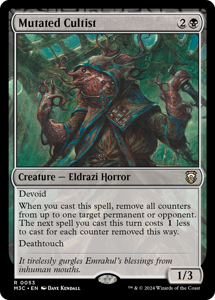 Mutated Cultist (Ripple Foil) [Modern Horizons 3 Commander] | Shuffle n Cut Hobbies & Games