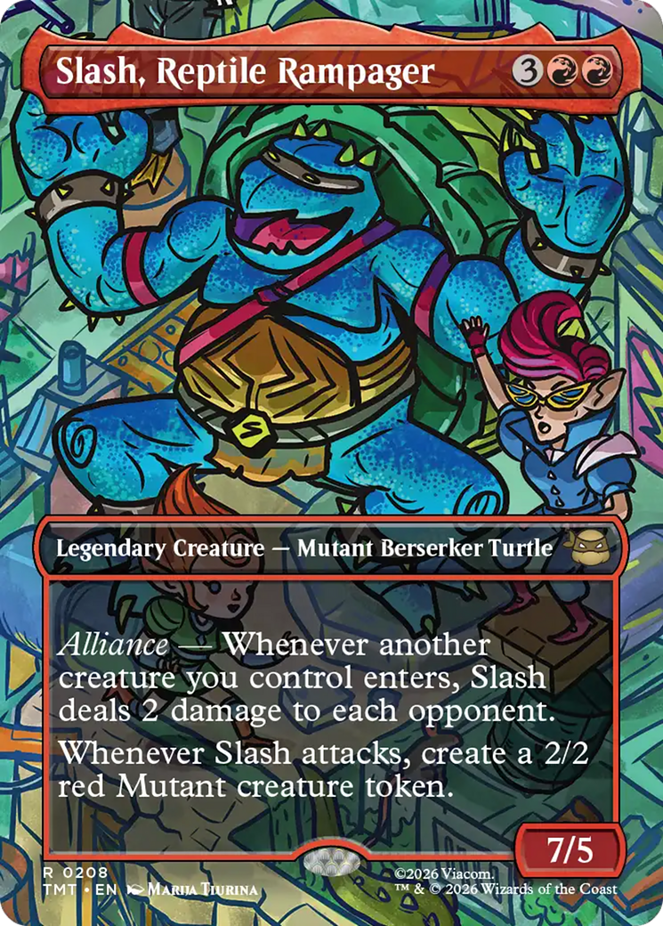 Slash, Reptile Rampager (Borderless) [Teenage Mutant Ninja Turtles] | Shuffle n Cut Hobbies & Games