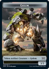 Golem // Elf Warrior Double-Sided Token [Double Masters Tokens] | Shuffle n Cut Hobbies & Games
