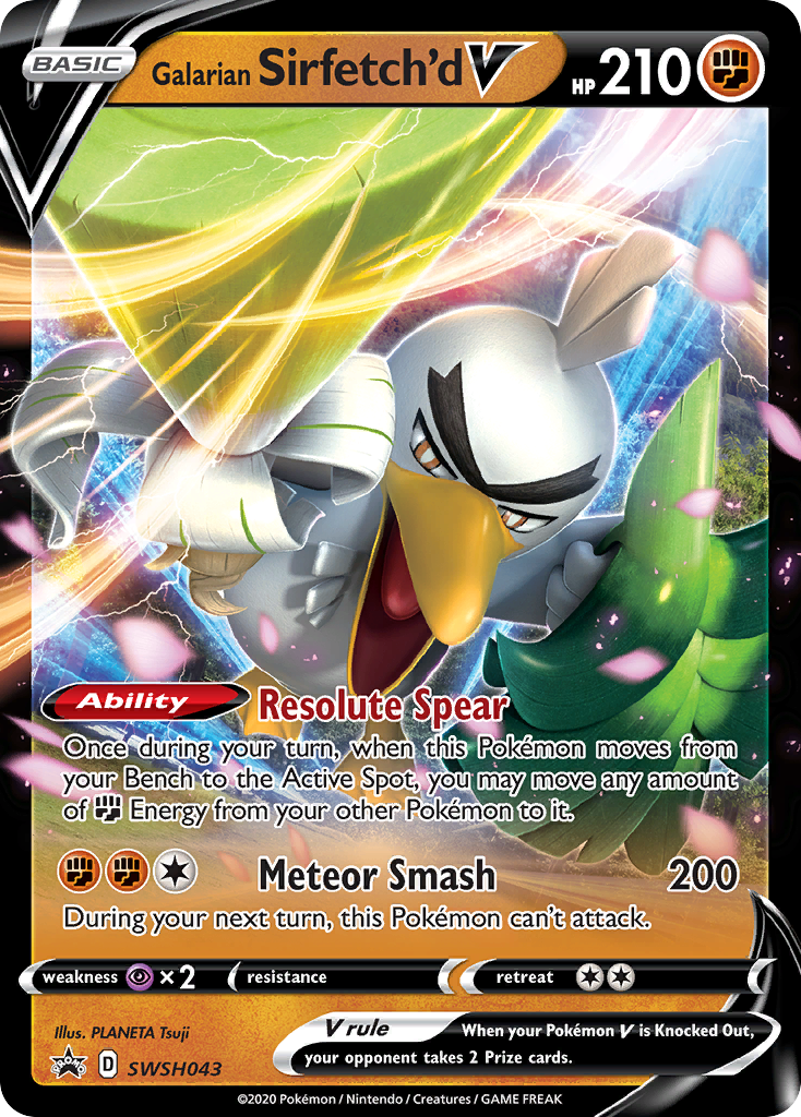 Galarian Sirfetch'd V (SWSH043) [Sword & Shield: Black Star Promos] | Shuffle n Cut Hobbies & Games