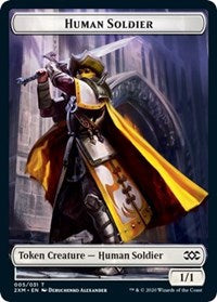 Human Soldier // Tuktuk the Returned Double-Sided Token [Double Masters Tokens] | Shuffle n Cut Hobbies & Games