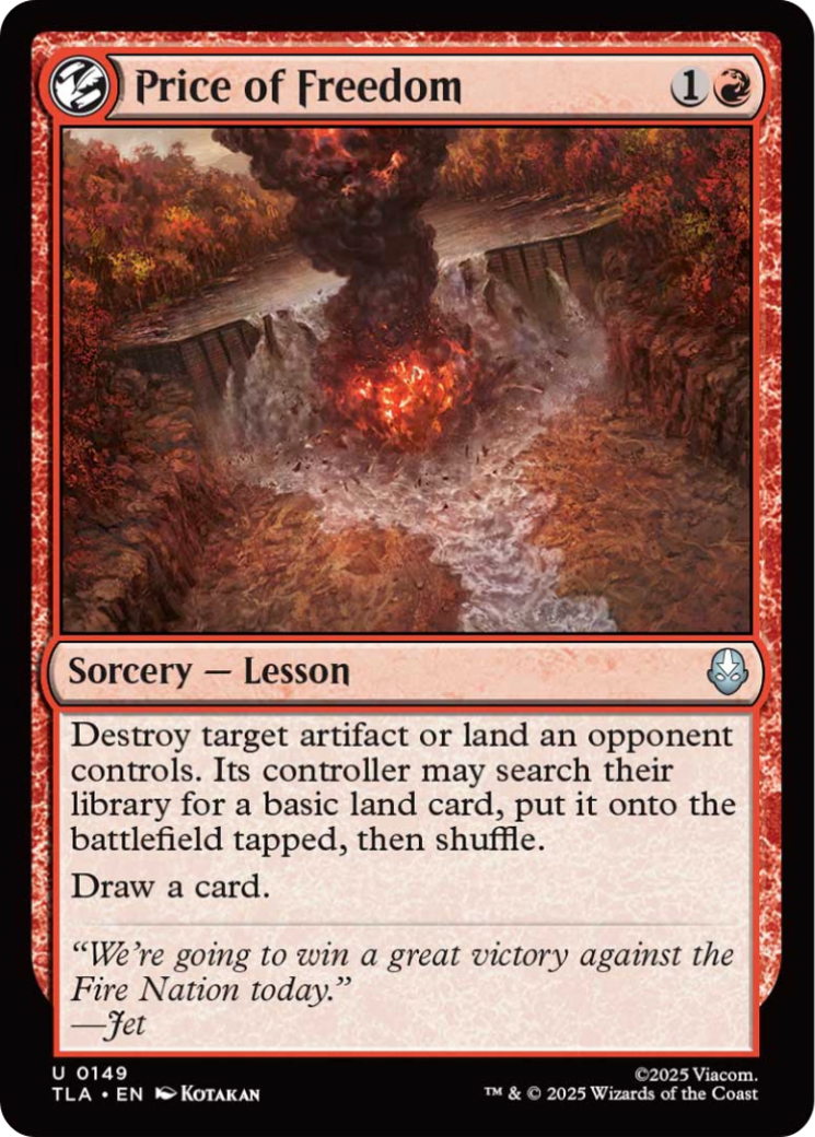 Price of Freedom [Avatar: The Last Airbender] | Shuffle n Cut Hobbies & Games