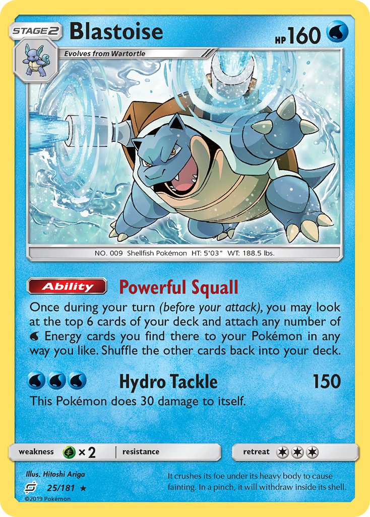 Blastoise (25/181) (Theme Deck Exclusive) [Sun & Moon: Team Up] | Shuffle n Cut Hobbies & Games