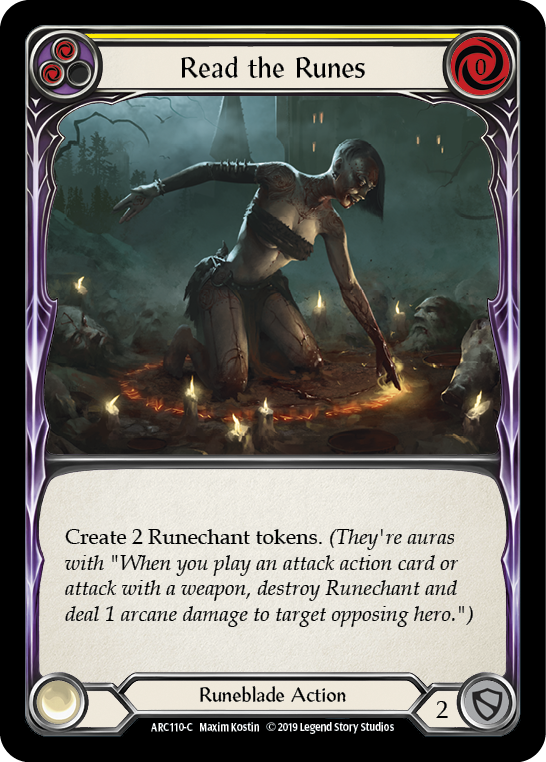 Read the Runes (Yellow) [ARC110-C] (Arcane Rising)  1st Edition Normal | Shuffle n Cut Hobbies & Games