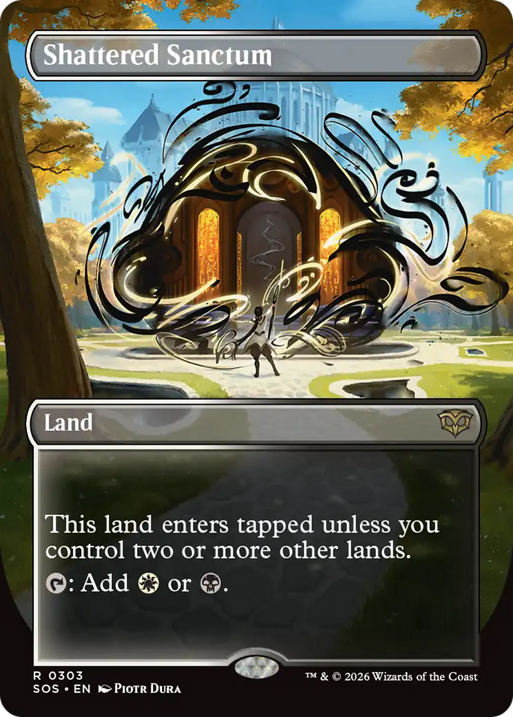Shattered Sanctum (Borderless) [Secrets of Strixhaven] | Shuffle n Cut Hobbies & Games