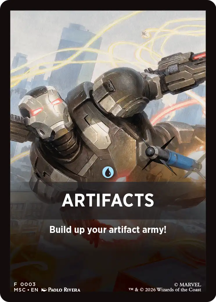Artifacts Theme Card [Marvel Super Heroes Commander] | Shuffle n Cut Hobbies & Games