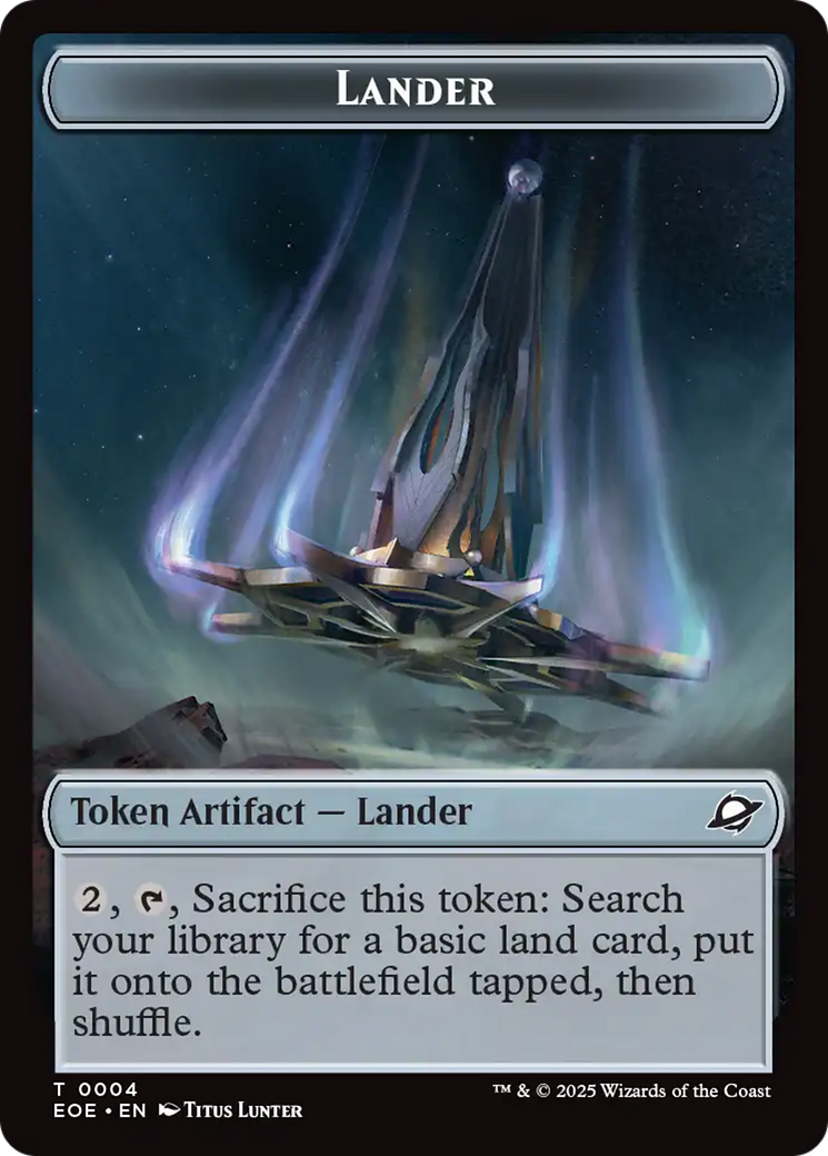 Human Soldier // Lander (0004) Doubled-Sided Token [Edge of Eternities Tokens] | Shuffle n Cut Hobbies & Games