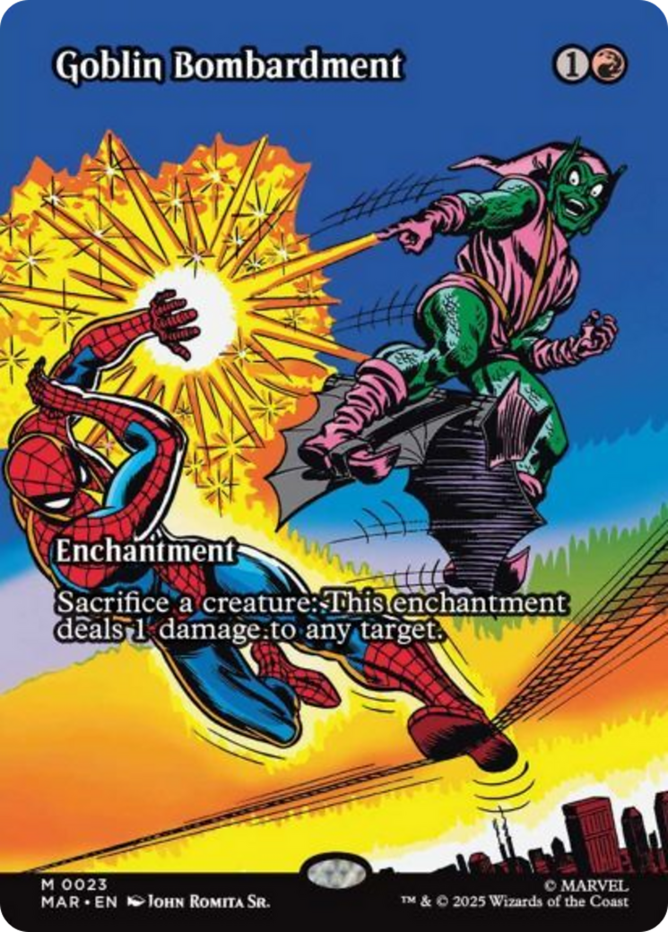 Goblin Bombardment (Borderless) [Marvel's Spider-Man: Eternal-Legal] | Shuffle n Cut Hobbies & Games