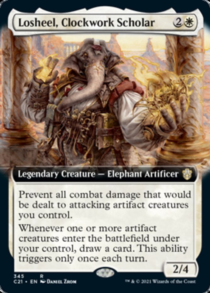 Losheel, Clockwork Scholar (Extended Art) [Commander 2021] | Shuffle n Cut Hobbies & Games