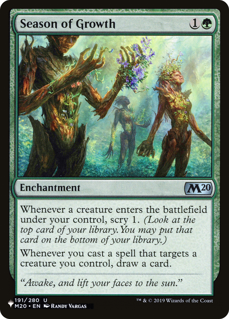 Season of Growth [The List] | Shuffle n Cut Hobbies & Games