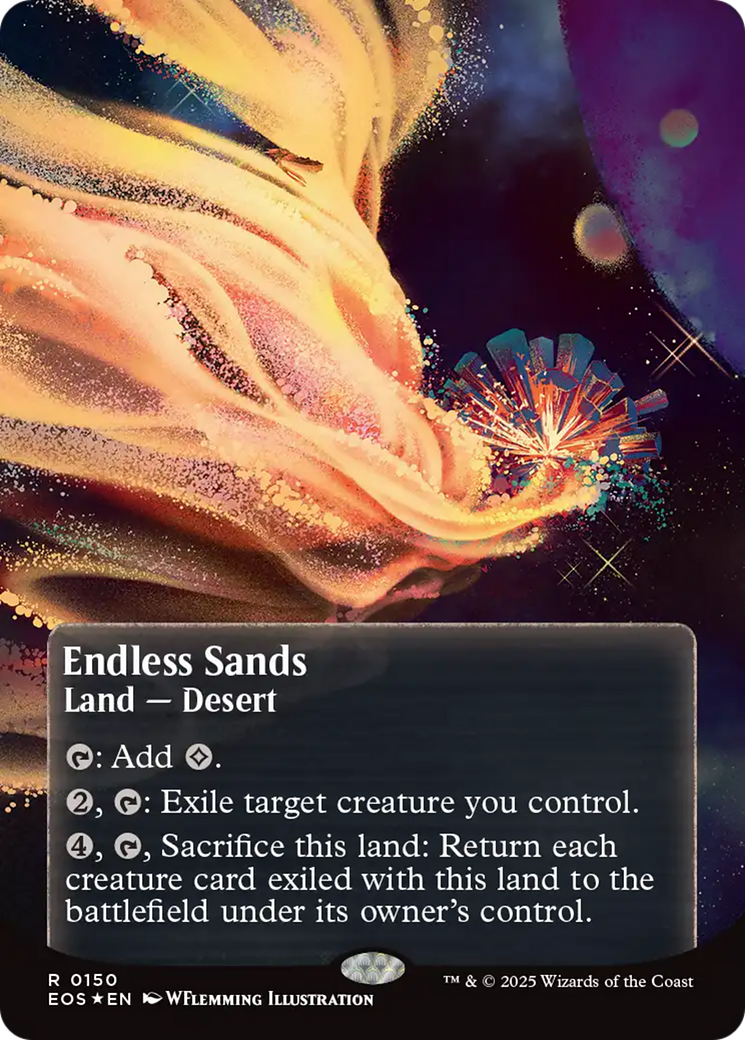 Endless Sands (0150) (Borderless) (Galaxy Foil) [Edge of Eternities: Stellar Sights] | Shuffle n Cut Hobbies & Games