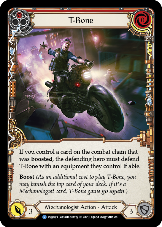 T-Bone (Red) [EVR073] (Everfest)  1st Edition Rainbow Foil | Shuffle n Cut Hobbies & Games