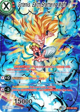 Gotenks, Earth-Shattering Might (SPR) (BT11-003) [Vermilion Bloodline] | Shuffle n Cut Hobbies & Games