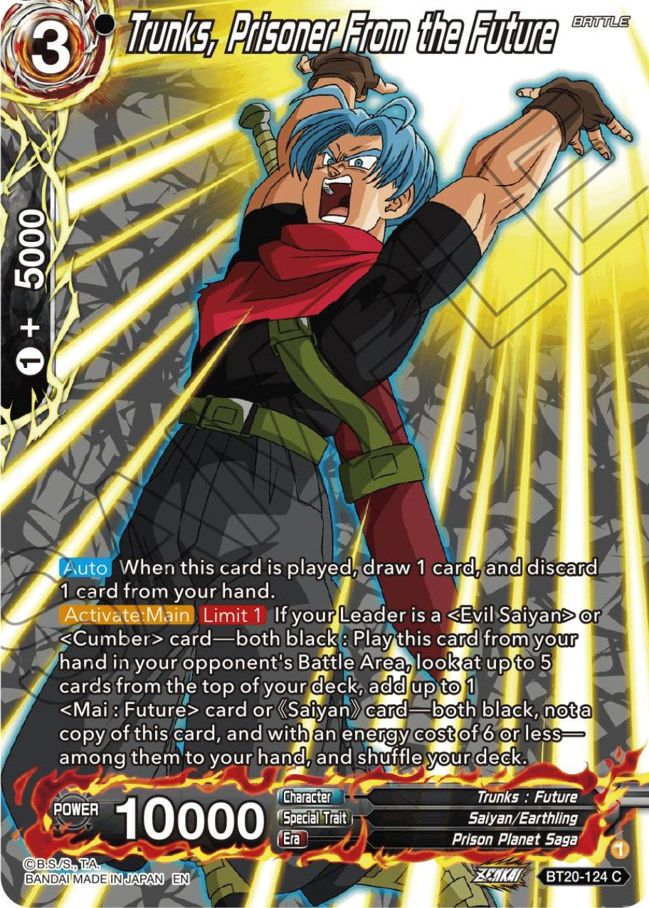 Trunks, Prisoner From the Future (Silver Foil) (BT20-124) [Power Absorbed] | Shuffle n Cut Hobbies & Games