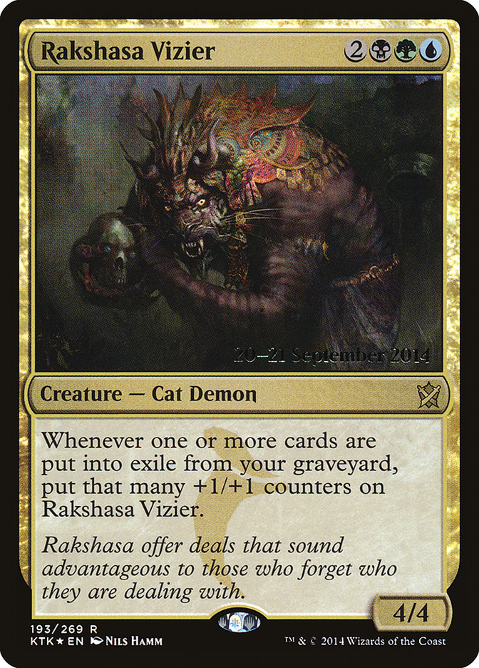 Rakshasa Vizier [Khans of Tarkir Prerelease Promos] | Shuffle n Cut Hobbies & Games