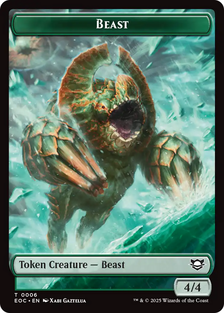 Beast (0006) // Pest Double-Sided Token [Edge of Eternities Commander Tokens] | Shuffle n Cut Hobbies & Games