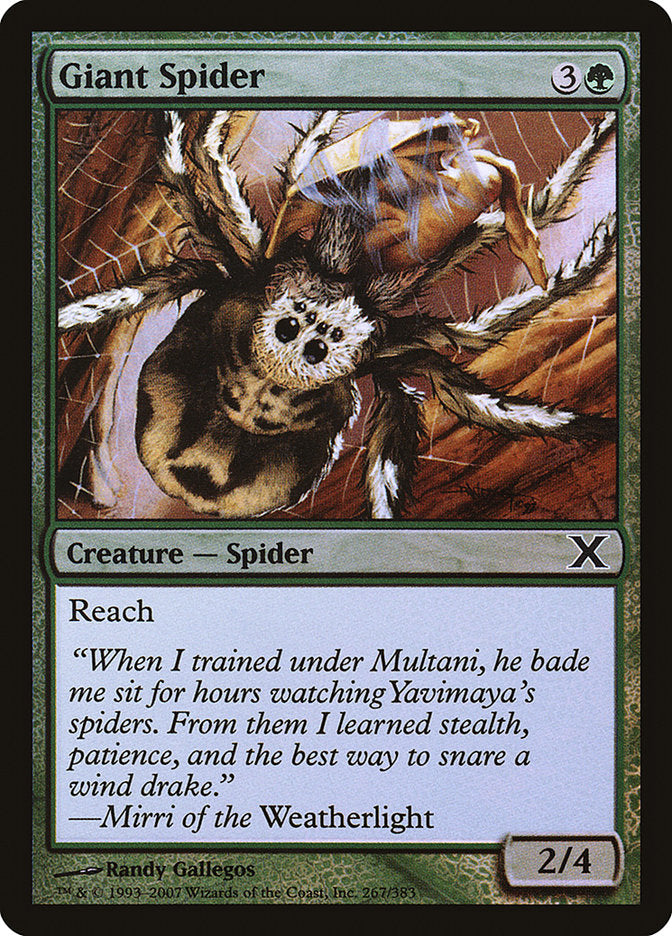 Giant Spider (Premium Foil) [Tenth Edition] | Shuffle n Cut Hobbies & Games